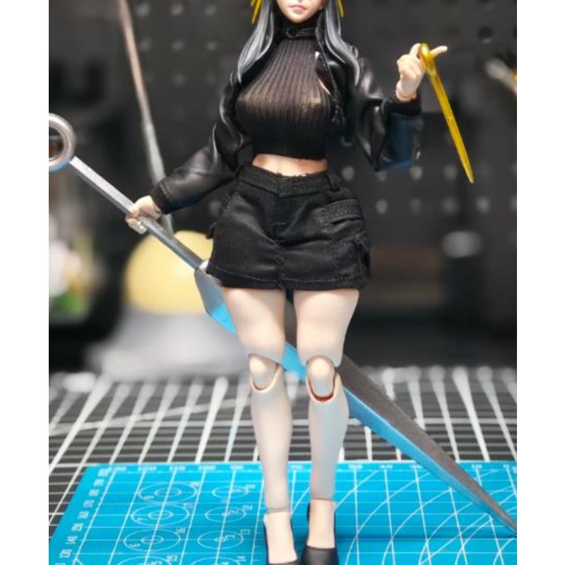 Leatherwork Products - 1/12 스케일 여성 액션 피규어 짧은