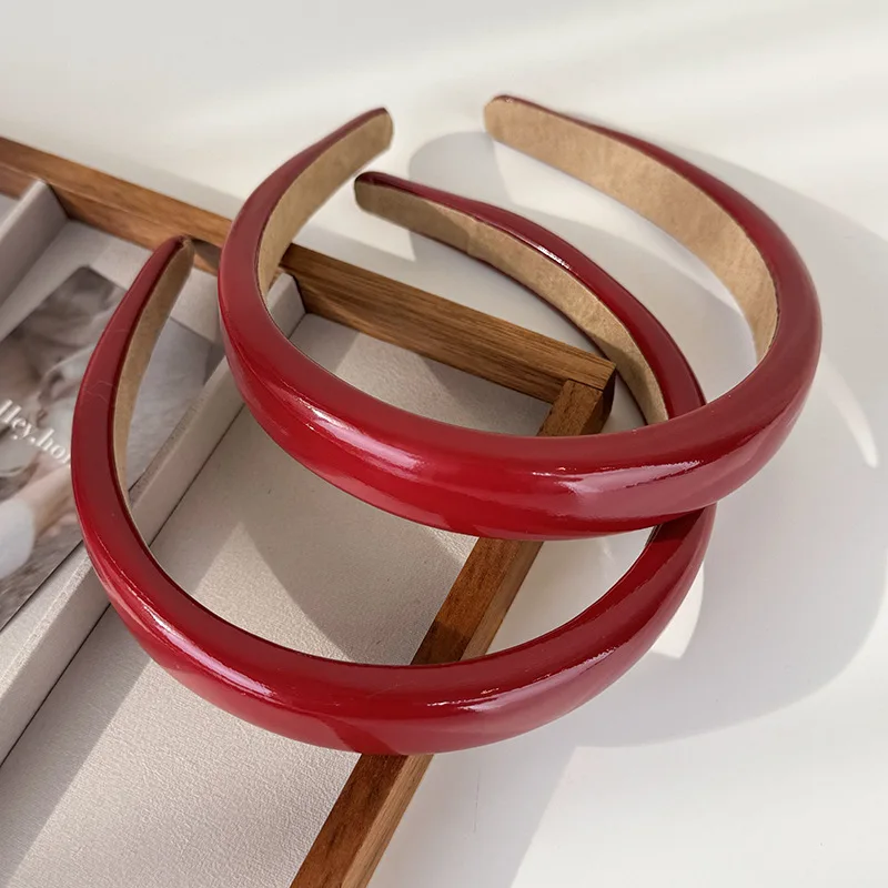 Leatherwork Rings - 크리스마스 헤어 액세서리 패션 빨간 광택