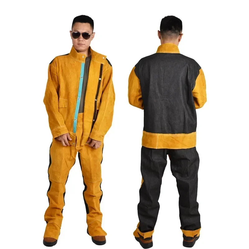 Leather Work Overalls - 소가죽 용접 작업장 안전 의류, 아르곤