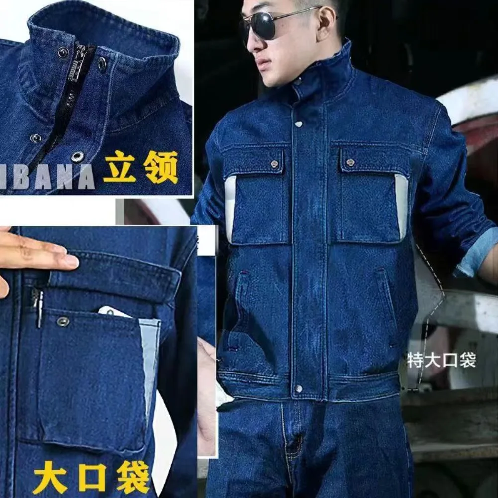 청바지 작업복 전기 용접 의류 봄 가을 Anti-sca - Leather Work Overalls 리뷰 및 가격