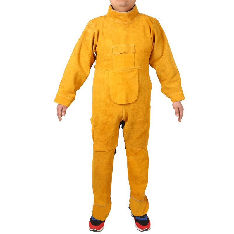 소가죽 긴 소매 용접 의류, 난연성 전기 작업 턱받이, - Leather Work Overalls 리뷰 및 가격