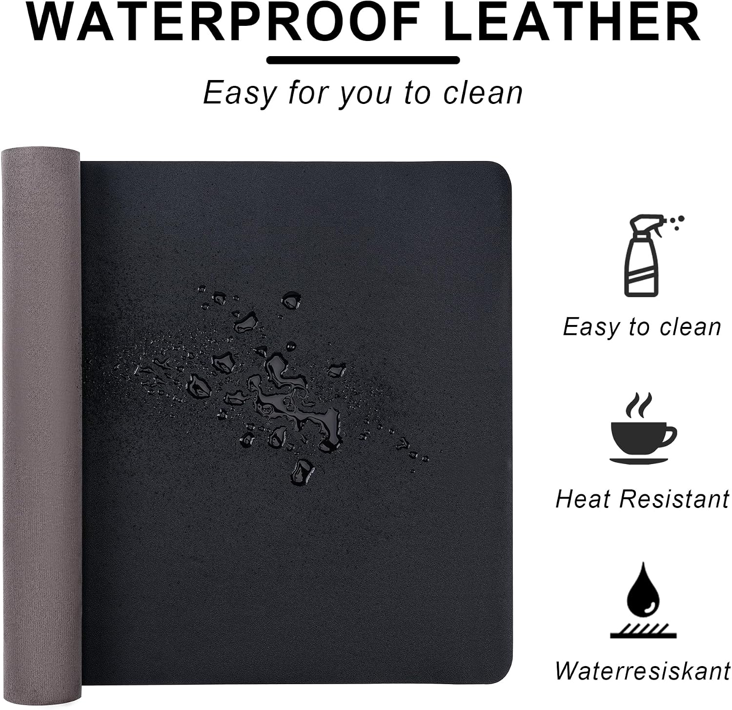 가죽 데스크 패드 보호대, 미끄럼 방지 PU 대형 마우 - Leatherwork Products 리뷰 및 가격