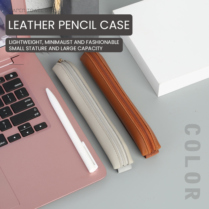 PU 가죽 펜꽂이 지퍼 펜슬 슬리브 만년필 케이스, 탄 - Leatherwork Books 리뷰 및 가격