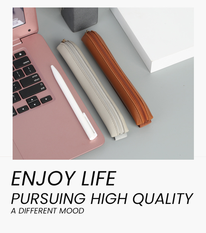 PU 가죽 펜꽂이 지퍼 펜슬 슬리브 만년필 케이스, 탄 - Leatherwork Books 리뷰 및 가격