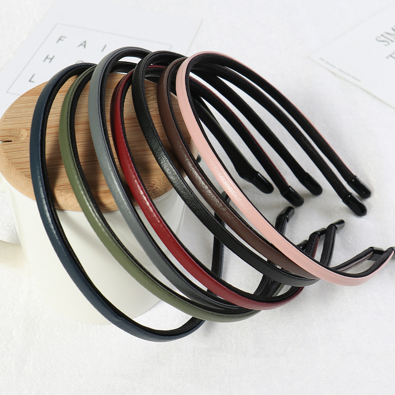 새로운 여성 빈티지 Pu 가죽 일반 얇은 Hairban - Leatherwork Rings 리뷰 및 가격
