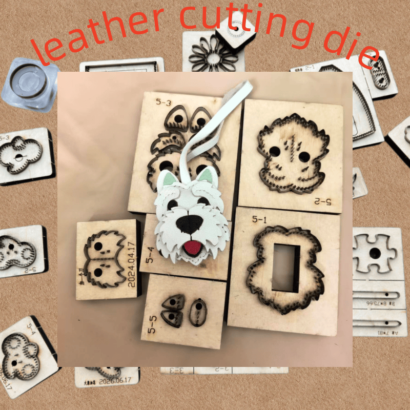 나무 커팅 다이, 귀여운 웨스티 강아지 가죽 키체인 펜 - Leatherwork Rings 리뷰 및 가격