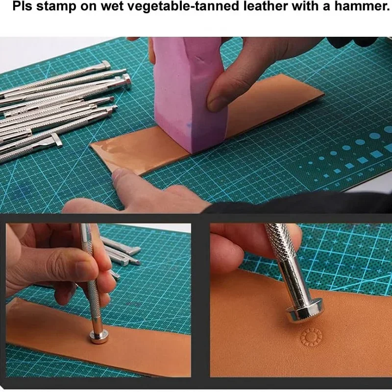 가죽 스탬핑 도구 가죽 스탬프 펀치 도구 조각 가죽 공 - Leatherwork Beginner Tools 리뷰 및 가격