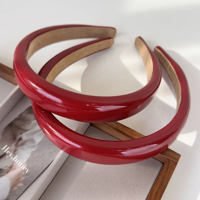 크리스마스 헤어 액세서리 패션 빨간 광택 가죽 스폰지  - Leatherwork Rings 리뷰 및 가격