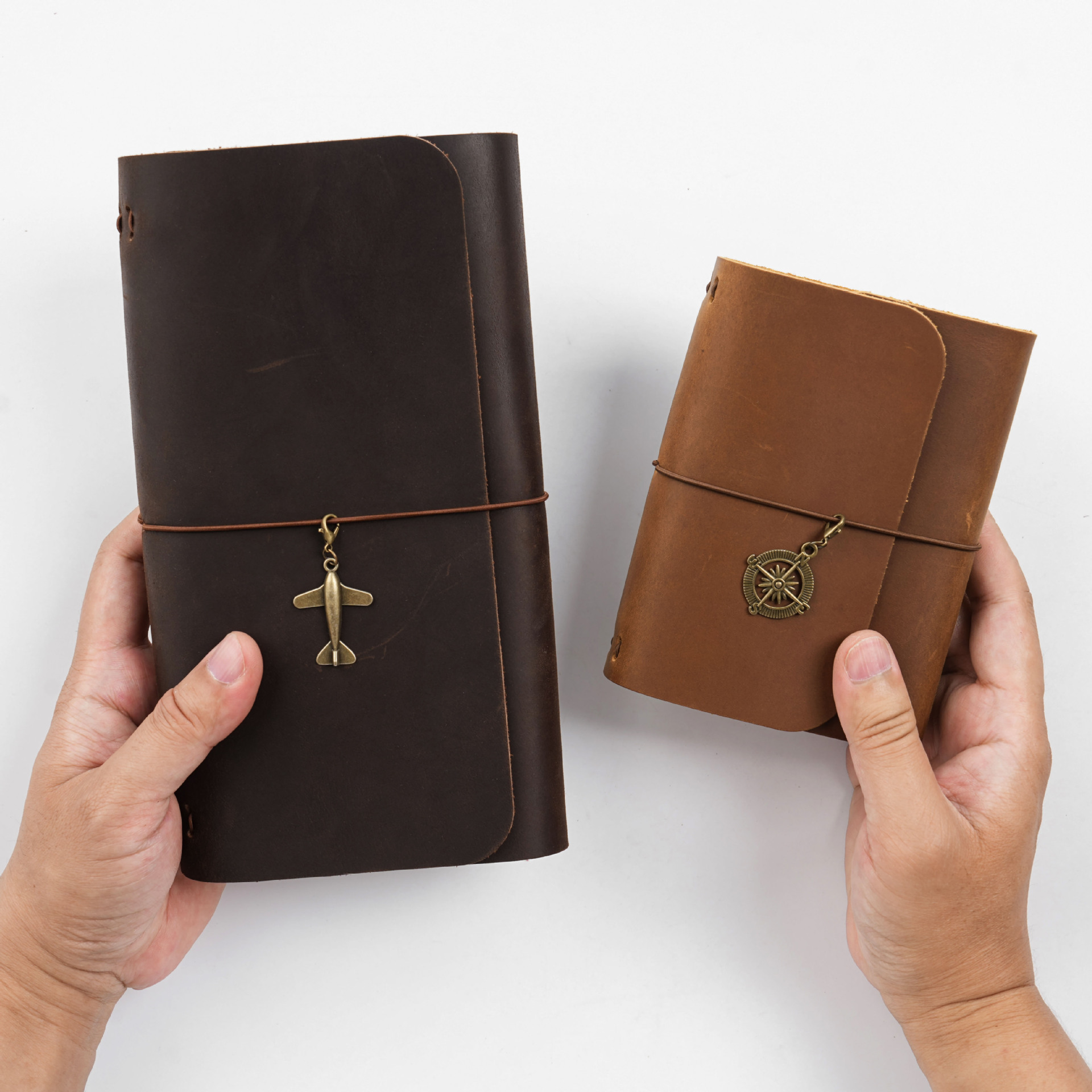 새로운 도착 트리플 폴드 TN 여행자 노트 정품 소가죽 - Leatherwork Books 리뷰 및 가격