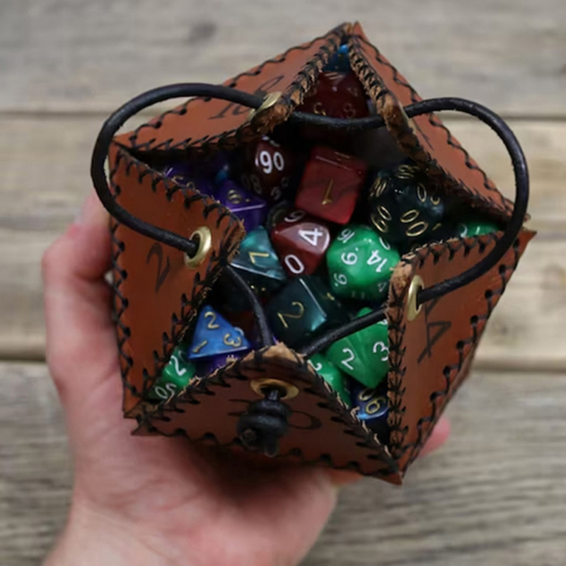 새로운 가죽 주사위 가방, 다각형 주사위 보관 상자,  - Leatherwork Ideas 리뷰 및 가격