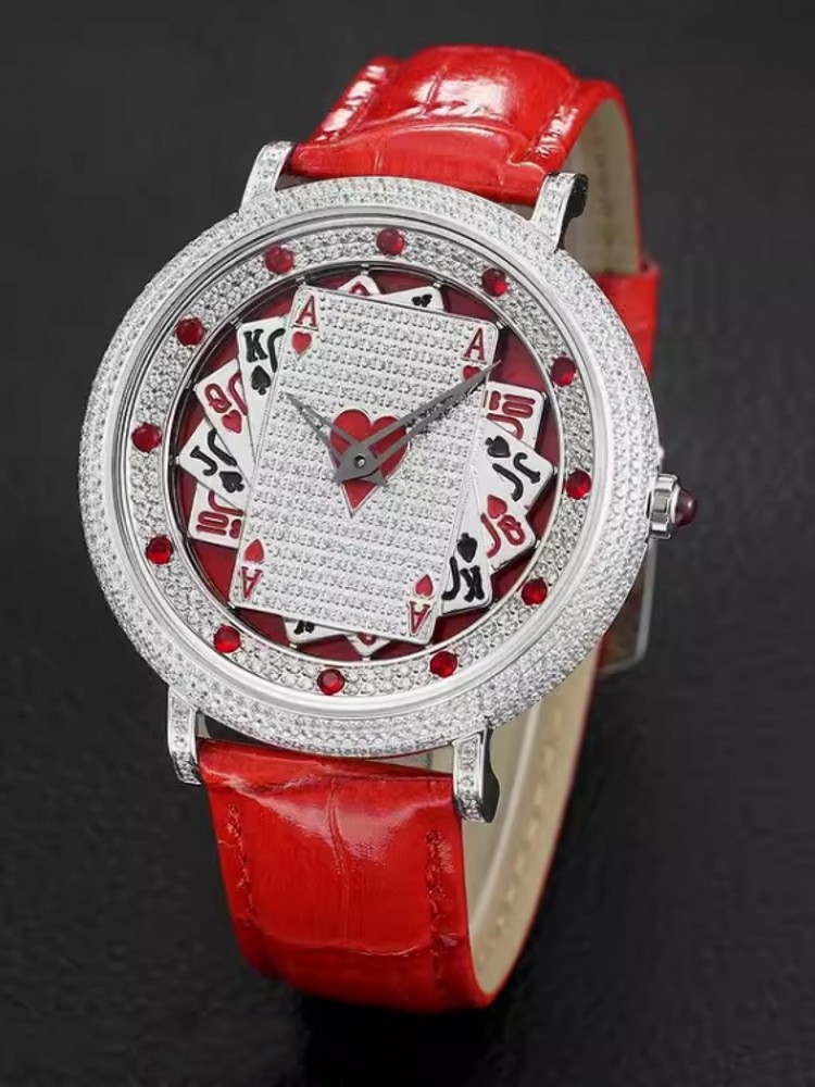 새로운 디자이너 남성 다이아몬드 박힌 정품 가죽 스트랩 - Leatherwork Ideas 리뷰 및 가격