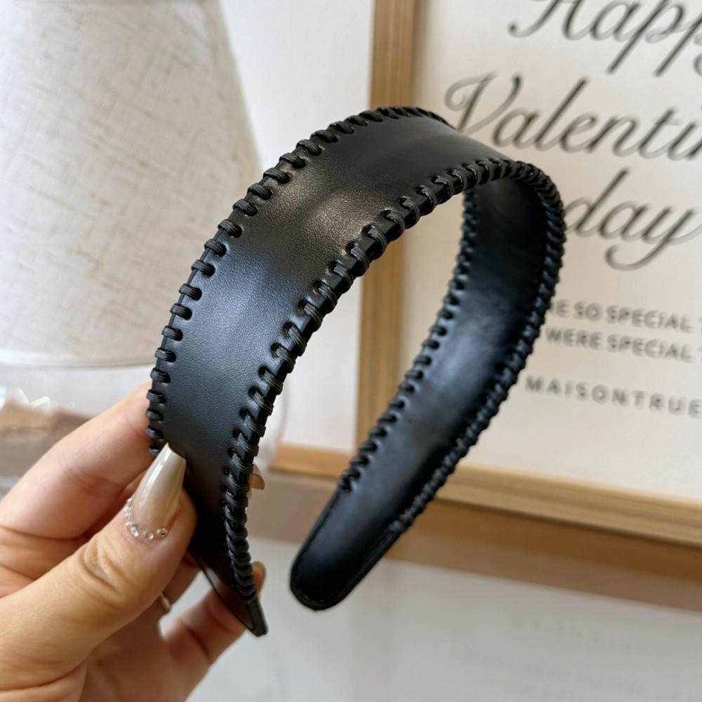심플한 단색 가죽 헤어밴드 한국 스타일 여성용 헤어 후 - Leatherwork Rings 리뷰 및 가격