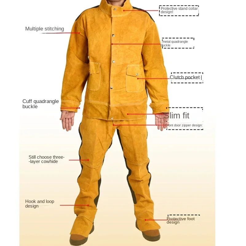 소가죽 용접 작업장 안전 의류, 아르곤 아크 용접, 긴 - Leather Work Overalls 리뷰 및 가격
