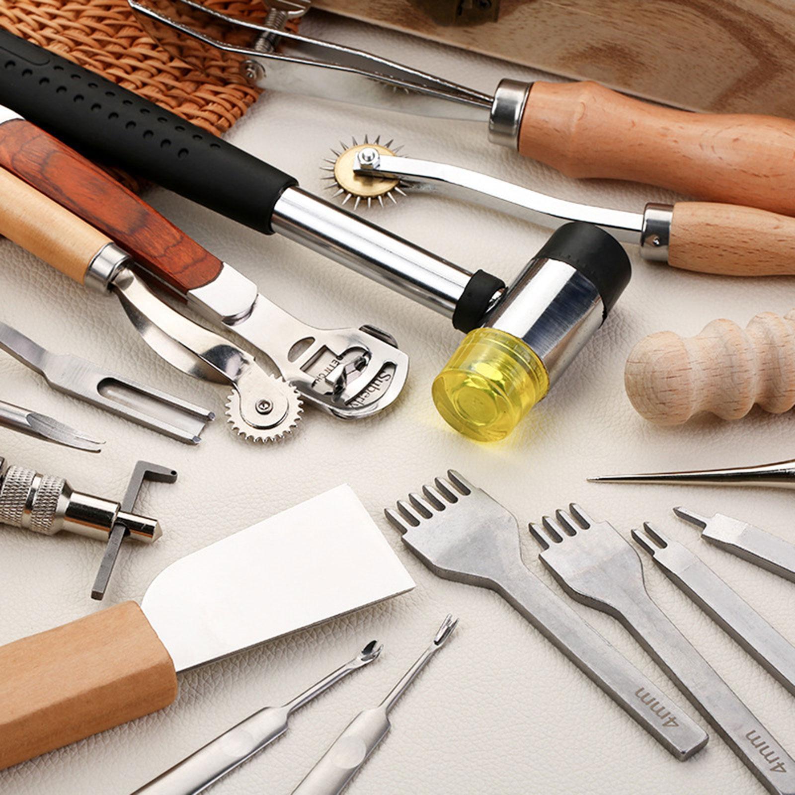 29x PU 가죽 작업 키트 장비 액세서리 PU 가죽  - Leatherwork Beginner Tools 리뷰 및 가격
