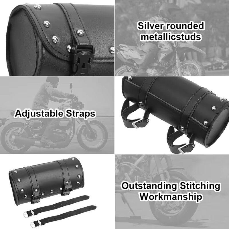 오토바이 가방 블랙 Pu 가죽 오토바이 도구 가방 프론 - Leatherwork Roller 리뷰 및 가격