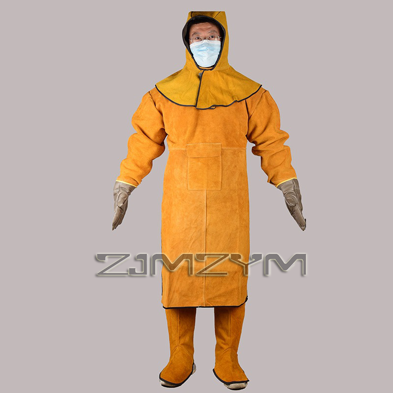 1세트 전기 용접복 소가죽 슈트, 난연성 고온 분할 용 - Leather Work Overalls 리뷰 및 가격