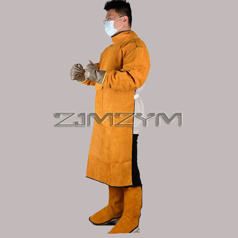1세트 전기 용접복 소가죽 슈트, 난연성 고온 분할 용 - Leather Work Overalls 리뷰 및 가격
