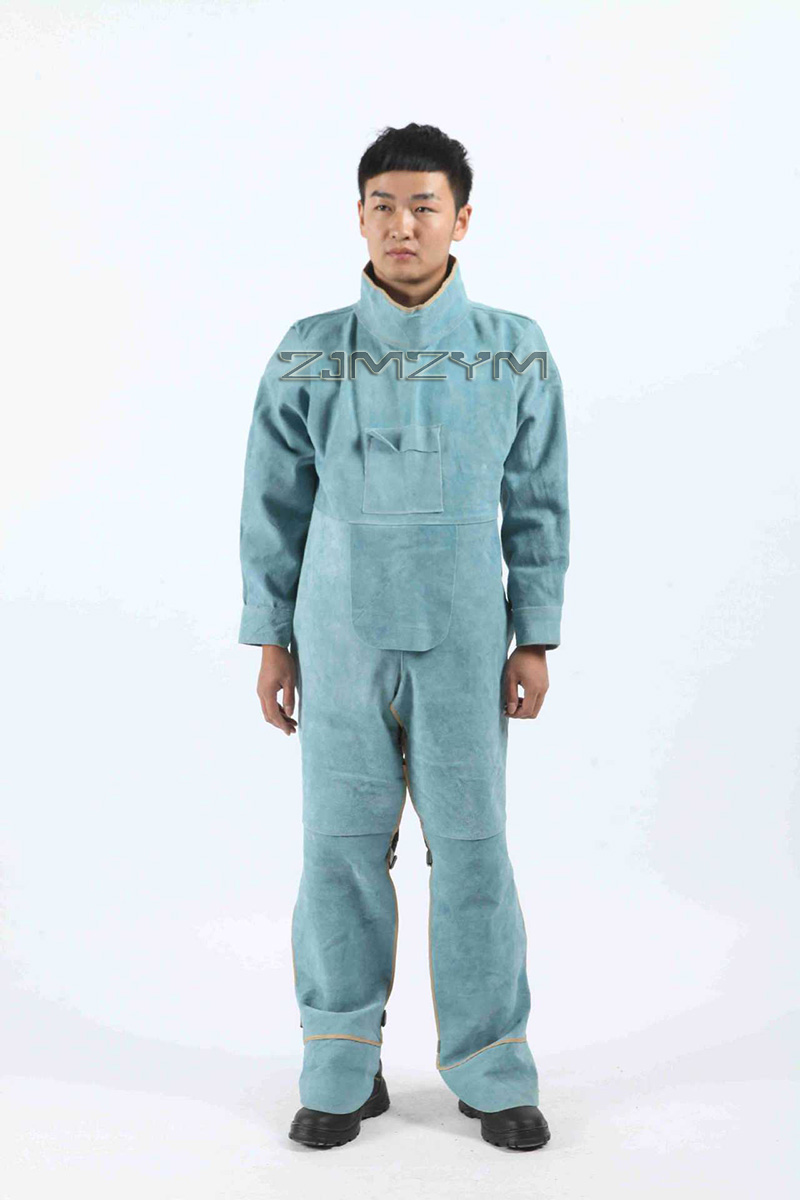 소 가죽 가죽 용접 양복 작업복 특수 보호 복 안티 화 - Leather Work Overalls 리뷰 및 가격