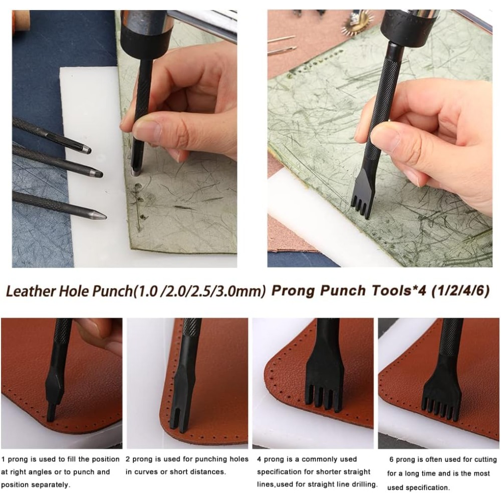 가죽 공예 도구 세트, 초보자 및 성인용 선반코팅 실, - Leatherwork Beginner Tools 리뷰 및 가격