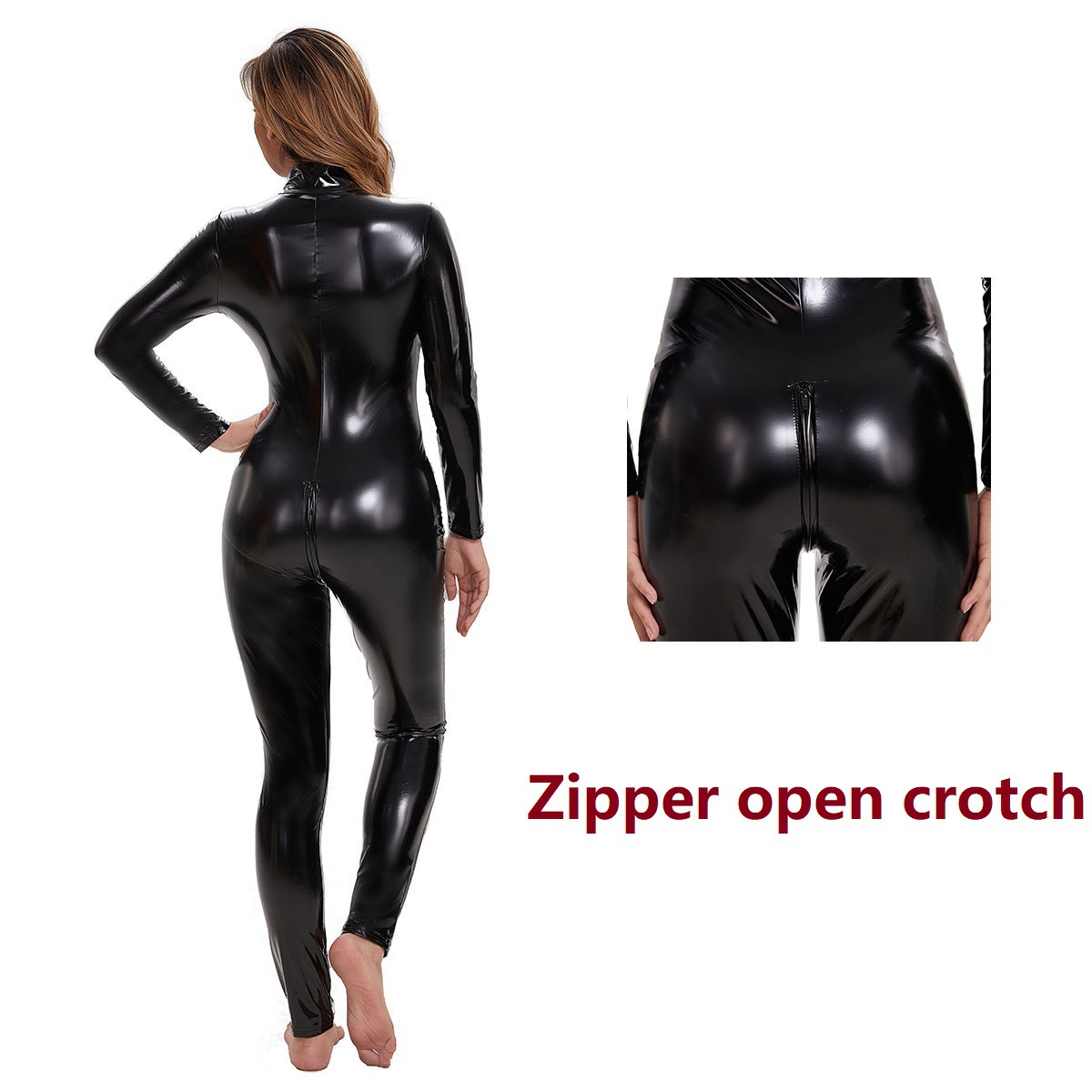 여성용 캣수트 메탈릭 풀 바디수트 샤이니 포 가죽 점프 - Leather Work Overalls 리뷰 및 가격
